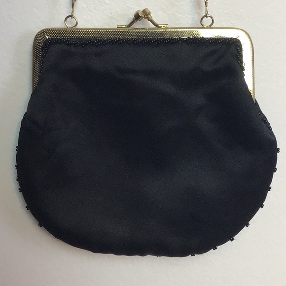 Black Beaded Crossbody Bag/Clutch/Purse - Picture 4 of 7